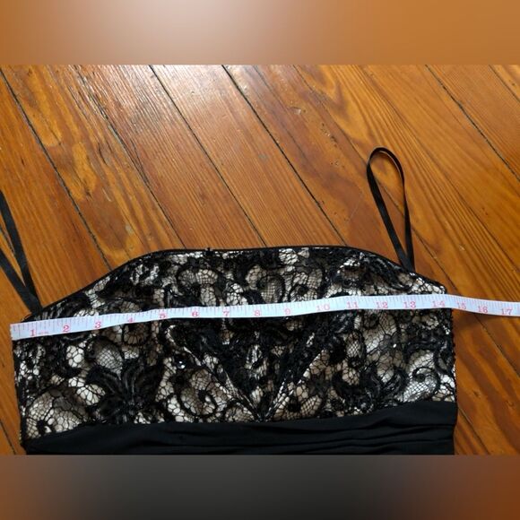 White House Black Market || Strapless Sequin Lace Mini Formal Evening Dress SZ 2 - Picture 10 of 10